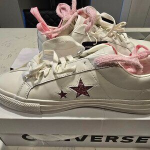 Converse x Turnstile One Star Pro White Skate Shoes PINK WHITE MEN'S 10 NEW